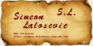 Simeon Lalošević vizit kartica
